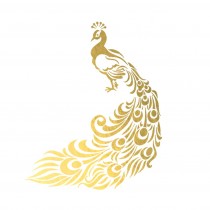 Gold Foil Peacock